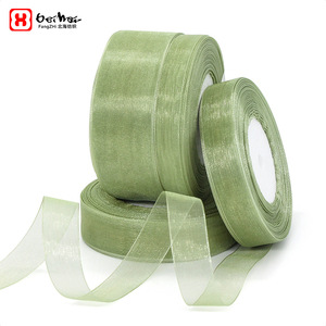 Sage Green Chiffon Ribbon Spool 1 Cm 45 M 1.5 Cm 45 M 2 Cm 45 M 2.5 Cm 45 M 3.8 Cm 45 M For Gift Decoration Packaging - Product Image 1