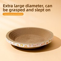 Planche à gratter pour chat en carton épais résistant à l'usure et nid intégré avec jouet, conception durable, 1 kg