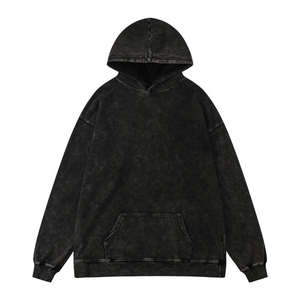 Sudaderas con capucha y sudaderas para hombre de alta calidad 100% algodón en blanco lavado con ácido Sudadera con capucha Unisex Premium Vintage desgastado logotipo personalizado - Product Image 6