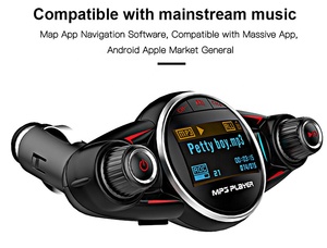 <span class=keywords><strong>BT08</strong></span> Kit de voiture sans fil BT lecteur MP3 de voiture transmetteur FM AUX récepteur Audio TF USB Flash lecteur mp3 de voiture double USB kit de chargeur - Product Image 5