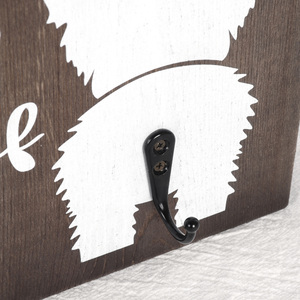 Customized <strong>Wall</strong> Mount Wood Dog Leash Hook Hanger <strong>Key</strong> <strong>Holder</strong> - Product Image 4