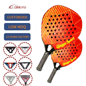 Raqueta de Pádel Qingyu Sport OEM, Diseño Personalizado de Fábrica, 3K/12K/18K/Kevlar, <span class=keywords><strong>Pala</strong></span> de Pádel, Raqueta de Pádel para Venta al Por Mayor - Product Image 1