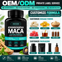 Capsules de complément énergétique Maca Ashwagandha Rhodiola Rosea pour hommes - Soutien naturel à la vitalité