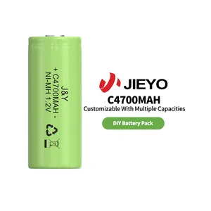 Jieyo NI MH 1,2 V Sub C 4700 mAh Hochtemperaturbatterie Größe C4000 mah 4500 mah NIMH wiederaufladbare Batterien Zelle für Minenlicht