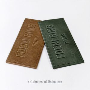 Chất lượng cao tùy chỉnh Áo khoác da vá PU chữ logo vá độc đáo phù hợp với áo len da vá - Product Image 3