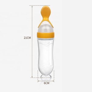 Botella de Silicona Reutilizable de Alta Calidad, Libre de BPA, <span class=keywords><strong>para</strong></span> Alimentar Bebés, Dispensador de Alimentos con Cuchara <span class=keywords><strong>para</strong></span> Pasta de Arroz - Product Image 6