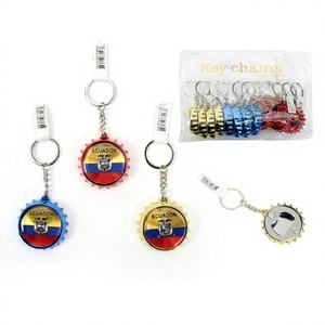 4 \ "ecuador ฝาขวดเบียร์พวงกุญแจ300ชิ้น/พวงกุญแจส่งเสริมการขายและ carabiners 25DZ - Product Image 1