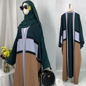 $9.9 Super Big Discount Nida Aberto EID Modest Dubai Abaya para a Menina <span class=keywords><strong>Kimono</strong></span> Muçulmano Mulher Vestuário <span class=keywords><strong>Cardigan</strong></span> Islâmico 1459 # - Product Image 4