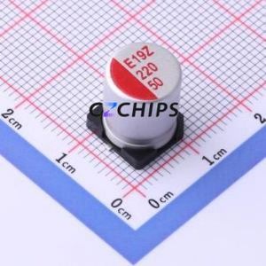 Condensador Sólido SMD SVZ1HM221GCRE00RAXXX, D10xL12.5mm (Capacitancia: 220uF) (Precisión: 20%) (Voltaje Nominal: 50V) - Product Image 1