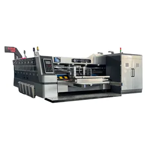 High accuracy color cardboard box making machine flexo printing slotting die cutting machine Corrugated box Printing Mach