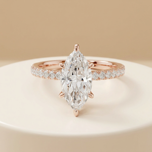 Diamante Cultivado en Laboratorio con Certificación IGI, Corte Marquise de 1.0 CT, Oro Blanco de 14K, Anillo de Compromiso y Boda Clásico para Mujer, Siempre Elegante - Product Image 2