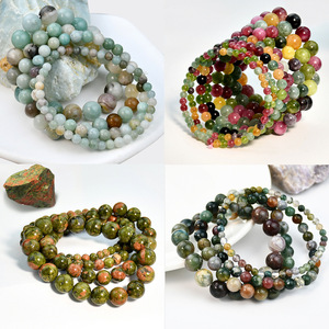 Pulsera de Cristal de Turmalina Apilada, Hecha a Mano, con Cuentas de <span class=keywords><strong>Piedra</strong></span> Natural, Geométrica, para Hombre y Mujer, Estilo Europeo Americano, Superventas - Product Image 3