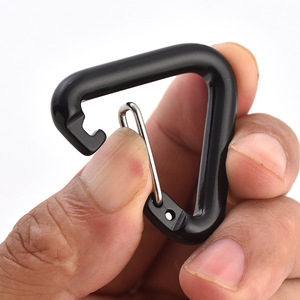 <span class=keywords><strong>Mousqueton</strong></span> en alliage d'aluminium <span class=keywords><strong>30mm</strong></span> Boucle triangulaire à ressort pour porte-clés Clip classique Crochet pour bouteille pour l'extérieur - Product Image 2