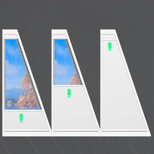 Irregolare a nido d'ape con Design a paralume mobile a triangolo cellulare elettrico <span class=keywords><strong>sole</strong></span> per la casa tenda termoisolante in <span class=keywords><strong>tessuto</strong></span> integrato - Product Image 3