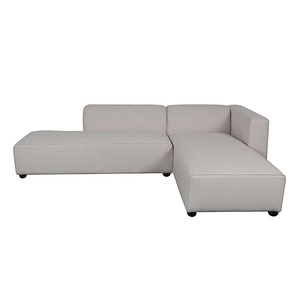 European Modern White Fabric <span class=keywords><strong>I</strong></span> Shaped Sectional Corner Couch Sofa - Product Image 5
