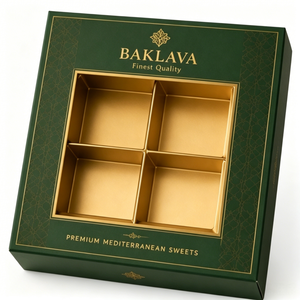 Scatola <span class=keywords><strong>per</strong></span> Baklava Antiaderente con Finestra Trasparente, Confezione Regalo Premium <span class=keywords><strong>per</strong></span> <span class=keywords><strong>Dolci</strong></span> Mediterranei - Product Image 4