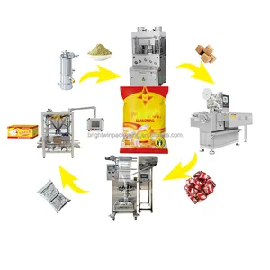 Manufacture candy sugar bouillon cube machine 10g 4g Chicken stock cube machine with video
