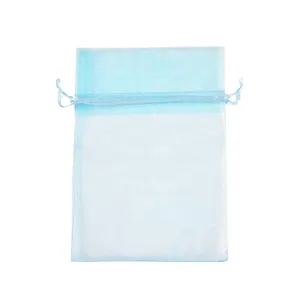 Venta directa de fábrica Bolsa de malla de organza transparente de alta calidad Bolsas de regalo con cordón