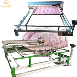 Auto computerized long arm single head needle quilting machine industrial mattress blanket bed cover quilt making sewing machine