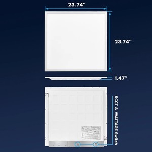 5 năm bảo hành CCT 15W-40W 0-10V Dimmable 2x2 60x60 600x600 Bảng điều chỉnh đèn Led trần 2*2 Slim LED phẳng Bảng điều chỉnh ánh sáng - Product Image 4