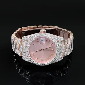 중국 보석 제조 업체 VVS 모이 사 나이트 다이아몬드 기계 자동 시계