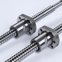 Vis à billes laminée à froid C7 de haute précision 1204 1605 2005 avec écrou à bride simple, roulement d'extrémité usiné, engrenage, pour routeur CNC, actionneur, moteur