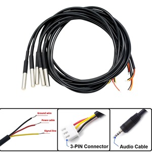 Sonde de température étanche DS18B20 & NTC - Tube en acier inoxydable de 1 m/39,37 po pour des lectures précises - Product Image 1
