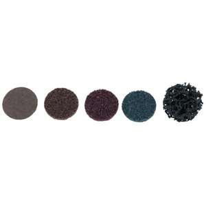 KS <b>TOOLS</b> - 515.5075 Grinding pads, ø26,7mm, Strip Rad black (10 pcs) - EAN 4042146548301 <b>ABRASIVES</b> - Product Image 1