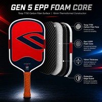 Pala de Pickleball GEN5 Omni Alargada, Termoformada, Fibra de Carbono T700, Núcleo de Espuma EPP, Aprobada por la USAPA, Raqueta Profesional, OEM Personalizada