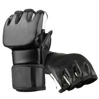Gants de combat MMA demi-doigts pour adultes Gants de combat avec sac de sable Gants de boxe Muay Thai 1 paire