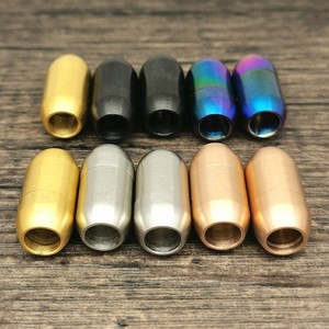 Boucle magnétique ronde en acier inoxydable pour la fabrication de bracelets, en acier titane qui conserve la couleur, accessoires de bijouterie DIY - Product Image 1
