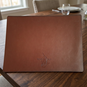 ADORA ADAPM-0001 High Quality Genuine <b>Leather</b> Customizable Design Durable Brown Place <b>Mat</b> - Product Image 2