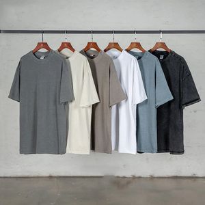 100% コットンTシャツカスタムロゴTシャツヴィンテージブランクプレーンTシャツコットンストーンウォッシュTシャツプリントメンズアシッドウォッシュTシャツ - Product Image 2