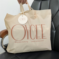Sacs fourre-tout réutilisables en plastique épais, sacs d'épicerie écologiques avec poignées, durables pour un usage quotidien (logo personnalisable)