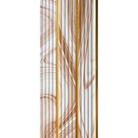 Panel Dinding PS Beralur Berlapis Emas Baru 120mm Ukuran Kustom untuk Dekorasi Dinding Ruang Tamu Hotel Dalam Ruangan