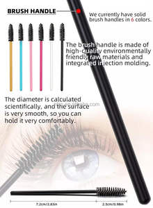 50PCS Cepillo De Limpieza De Pestañas Desechables Spoolies Varitas De Máscara Para Cepillo De Pestañas Cejas Para Pestaas De Maquillaje - Product Image 4