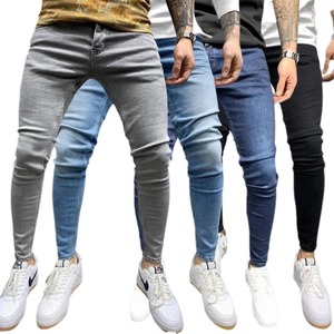 <span class=keywords><strong>Jean</strong></span> slim déchiré pour <span class=keywords><strong>homme</strong></span> style européen et américain, coupe <span class=keywords><strong>skinny</strong></span>, en denim délavé, nouvelle collection été, vente chaude - Product Image 4