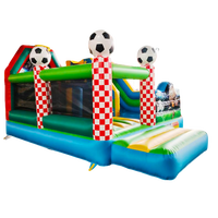 Château gonflable commercial à thème basketball, football, golf, rugby, avec trampoline et toboggan, en PVC, certifié CE, fabricant