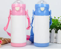 Bouteille d'eau sport en acier inoxydable à double paroi de 350 ml, thermos à vide à large ouverture avec couvercle pour présentations