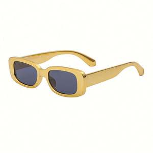 Gafas de Sol Cuadradas Pequeñas Vintage al por Mayor, Gafas de Sol con Marco Dorado Rectangular UV400 para Hombre y Mujer - Product Image 3