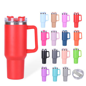 Custom Logo 40oz Stainless Steel Vacuum Tumbler Double Wall Leak-Proof BPA Free Travel Coffee Mug with Handle and Lid - Product Image 1