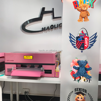 Imprimante DTF automatique A3 Haolic rose XP600 modèle 2025 avec shaker à poudre, machine multifonctionnelle, imprimante DTF