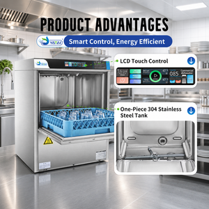 Yatai Compact Undercounter Dishwasher Stainless Steel Small Restaurant Cafe Automatic High Temperature 1 Year Warranty MAX-50E - Product Image 2