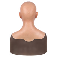 Masque facial en silicone, couvre-tête complet, masque réaliste pour homme, accessoires de cosplay pour Halloween, masques de fête en silicone