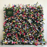 Handgefertigte Großhandels-Kunstseidenblumenwand mit Schwarzen Blumen für Weihnachts- und Feiertagsdekoration - Umweltfreundlich