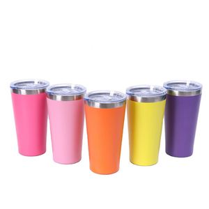 Creative Fashion 16oz Car <b>Cup</b> Simple Powder Coated 304 Stainless Steel Vacuum Insulated <b>Cup</b> Outdoor Portable Car Beer <b>Cup</b> - Product Image 2