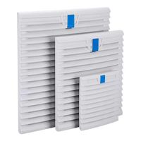 Type de bouton de traction filtre remplaçable coton avec couvercle de filet de persienne de ventilateur armoire électrique ensemble de filtres de ventilateur à flux axial ZL803804