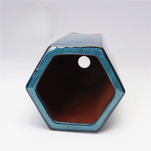 Pots à fleurs en argile violette de Yixing, pots à bonsaï en céramique émaillée, pots à succulentes, pots à orchidées hexagonaux, vente en gros disponible - Product Image 2