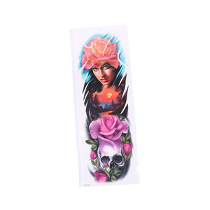 Prezzo a buon mercato pieno braccio <span class=keywords><strong>fiori</strong></span> facce tigre tatuaggio per gli uomini - Product Image 4