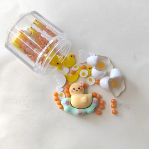 1 sac/lot de décorations en résine et argile polymère en forme de canards et d'œufs de Pâques pour la fabrication de slime, la décoration de téléphones et les nail arts DIY - Product Image 4